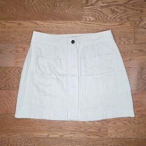Banana Republic Linen Blend Skirt Beige Size 14